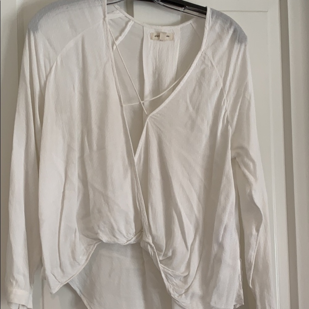 White/Cream criss cross blouse
